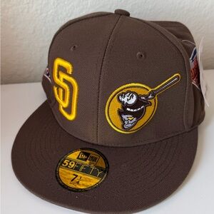 New Era Brown Cap with Yellow Logo